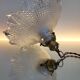 Holophane lamp, Art deco, jaren 30, geribbelde glasstructuur, gegoten glas