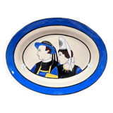 Plat ovale signé HB Quimper