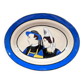 Plat ovale signé HB Quimper