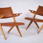 Fauteuils Architecturaux par Arne Hovmand Olsen, Danemark, 1970s, Set de 2