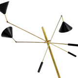 Lamp post pendulum with 3 arms in the style of Italian creations of the 1950s