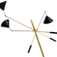 Lamp post pendulum with 3 arms in the style of Italian creations of the 1950s