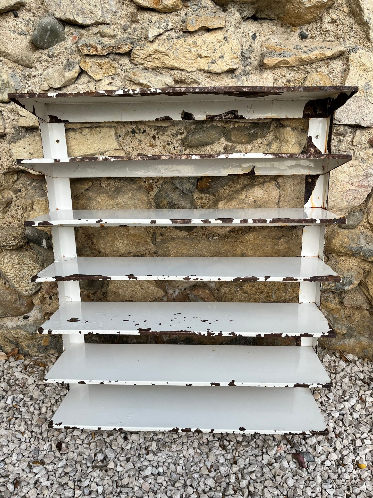 Metal wall workshop shelf