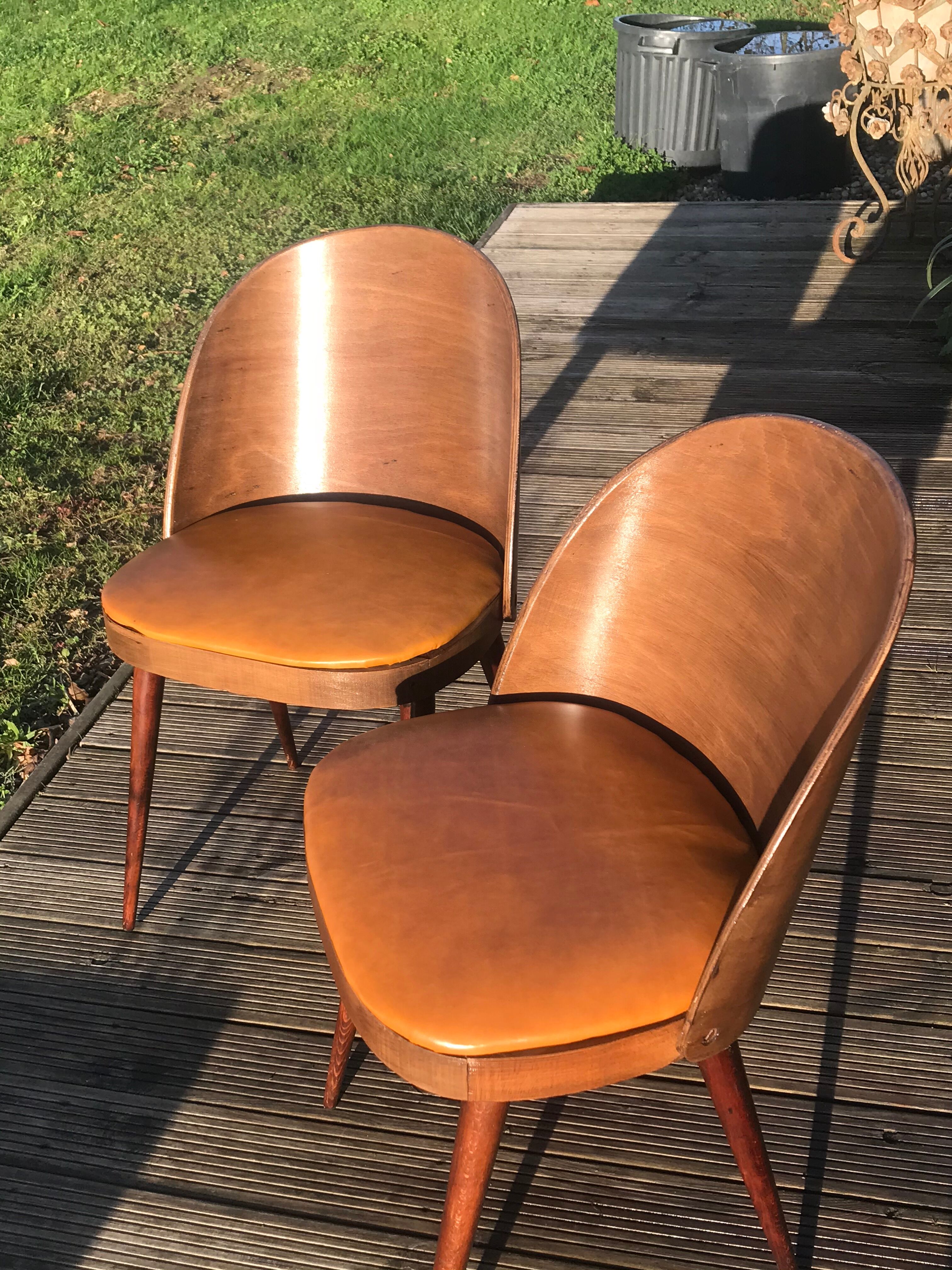 Set of 2 vintage barrel chair