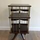 Rotating bookcase cabinet in mahogany and brass