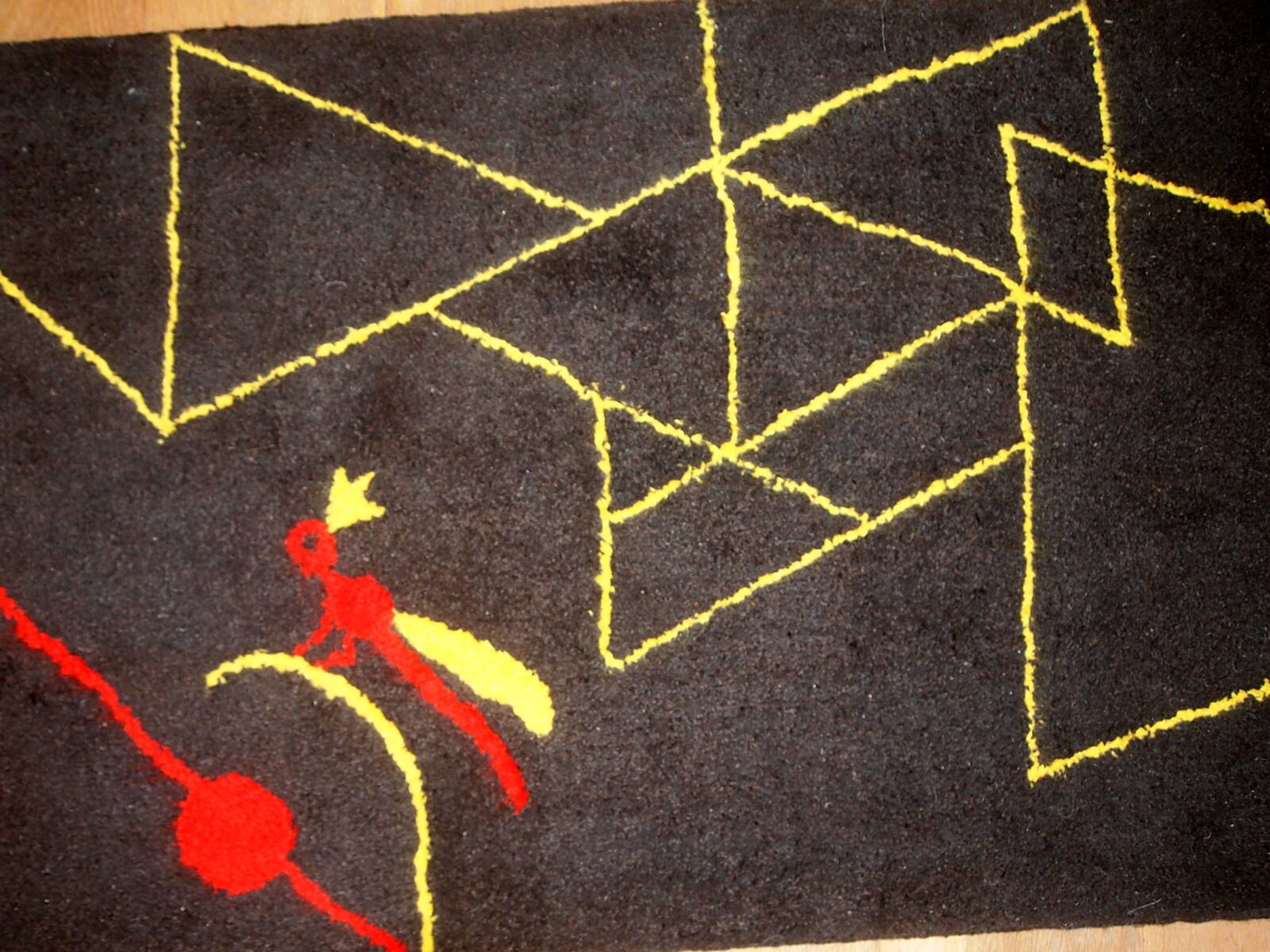 Tapis Contemporain ORA Hooked en Laine (73cm x 144cm), Édition Unique, Made