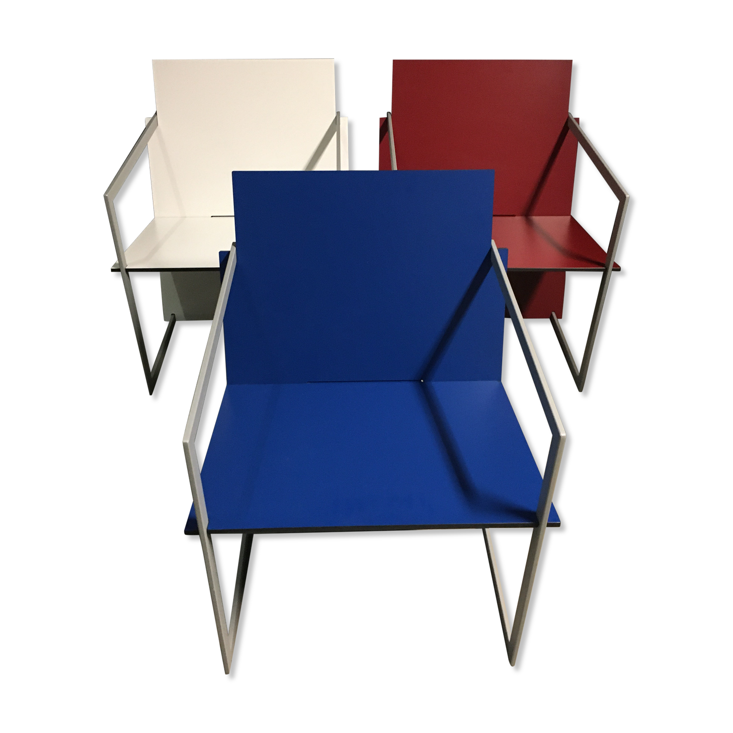 Ensemble de 3 chaises longues modernistes Spectro par Hank Kwint pour Lourens Fisher, années 1990