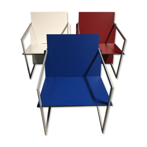 Ensemble de 3 chaises longues modernistes