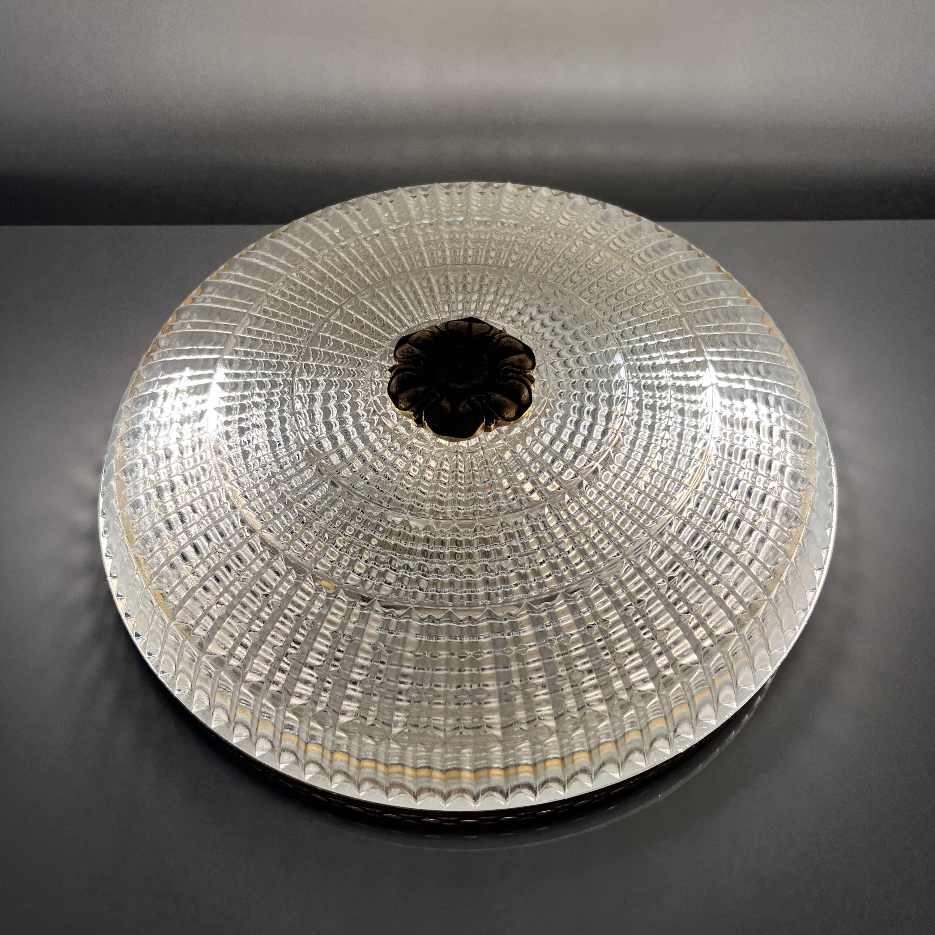 Lucien Gau Two-light gold/crystal ceiling light 680/25