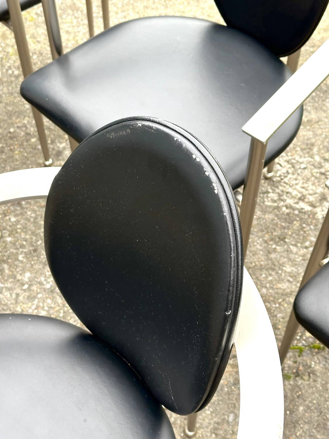 Set of 7 Belgo Chrome chairs from the 1980s