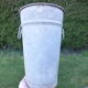 Pair of old galvanized florist pots for the garden