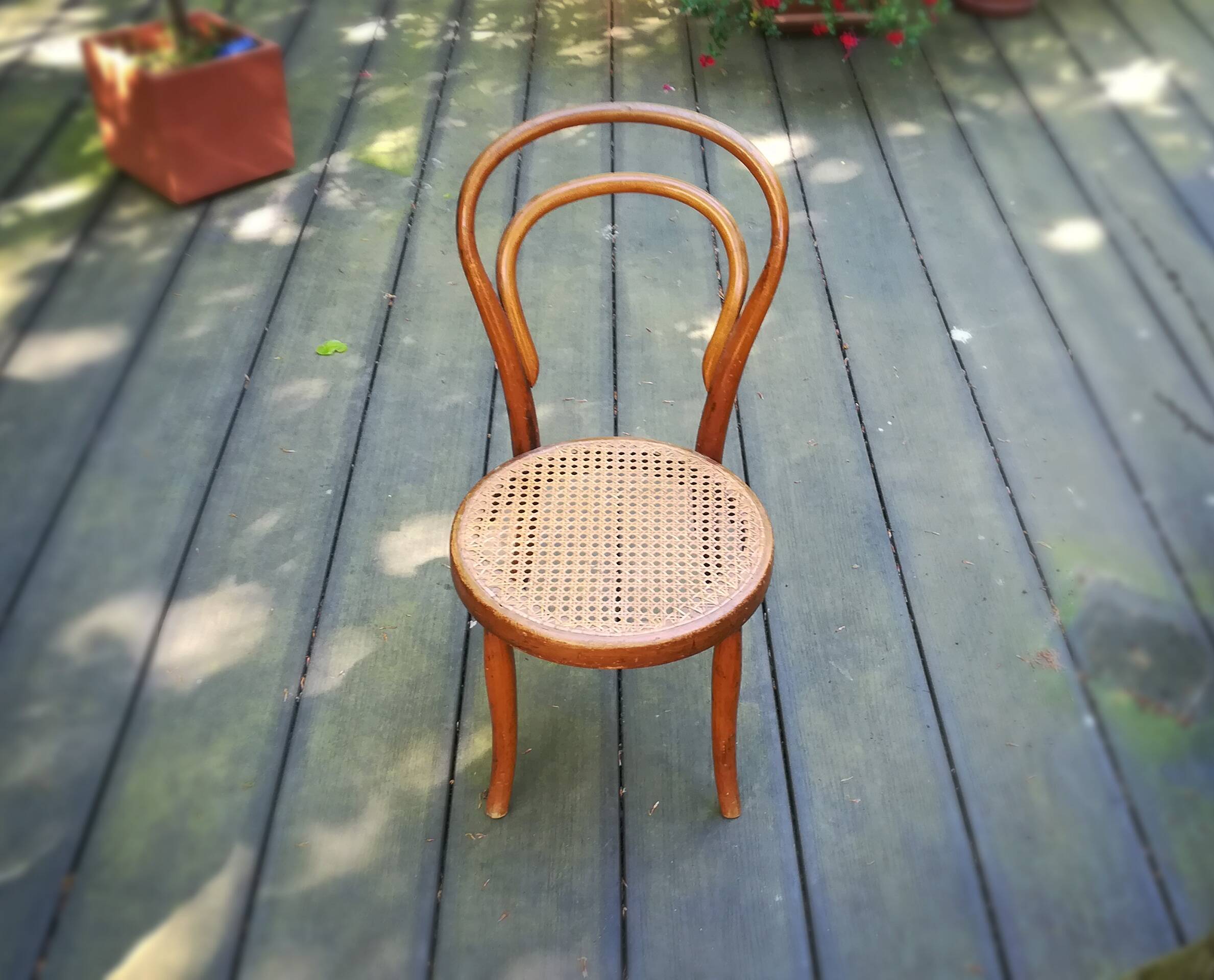 JJ Kohn, caned bistro chair for children, circa 1900