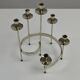Pair of White Metal “Spiral” Candle holders by Gunnar Ander for Ystad-Metall, Sweden, 1960s
