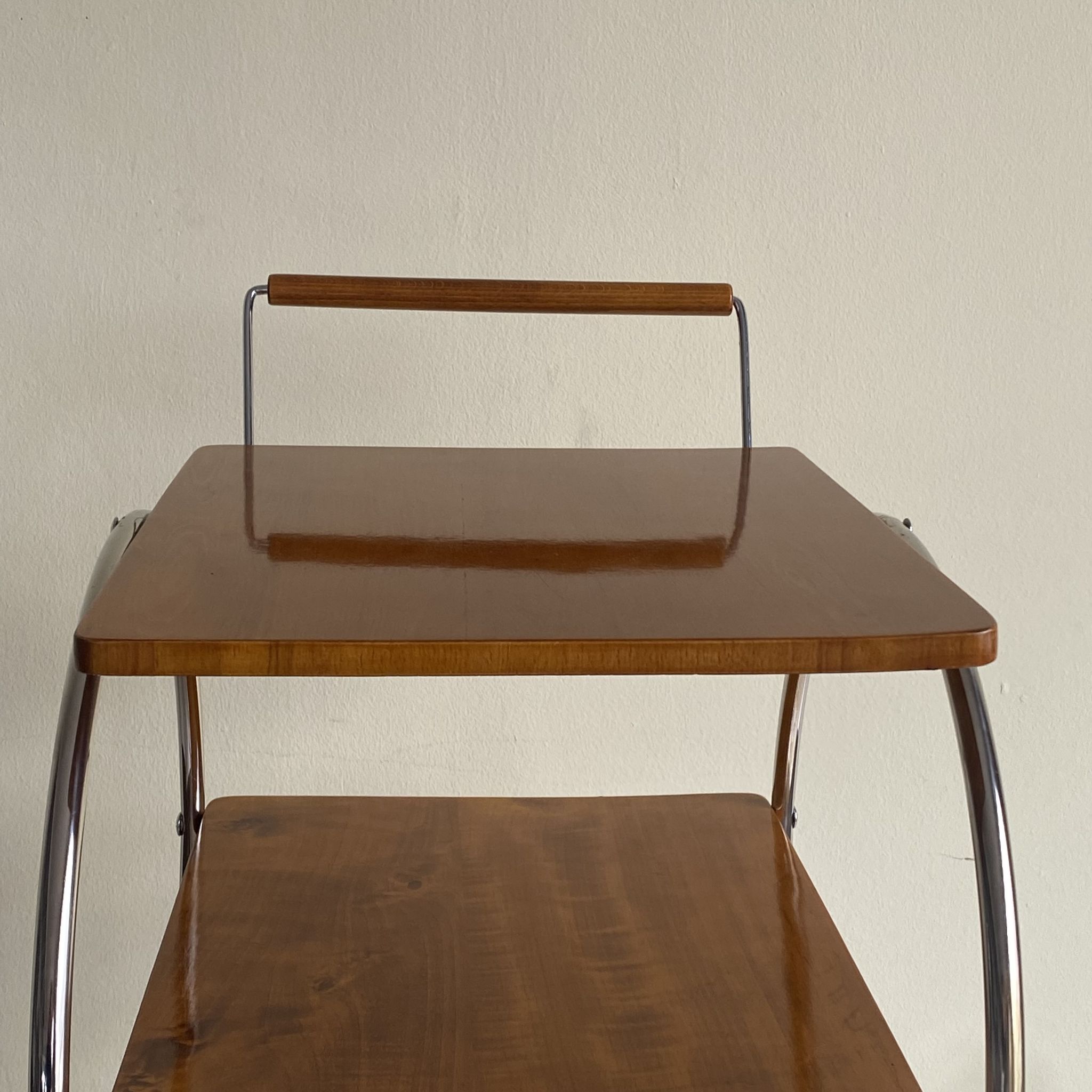Art deco rolling bar cart, hungary 1930s