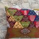 Vintage Berber kilim cushion cover: Moroccan wool cushion
