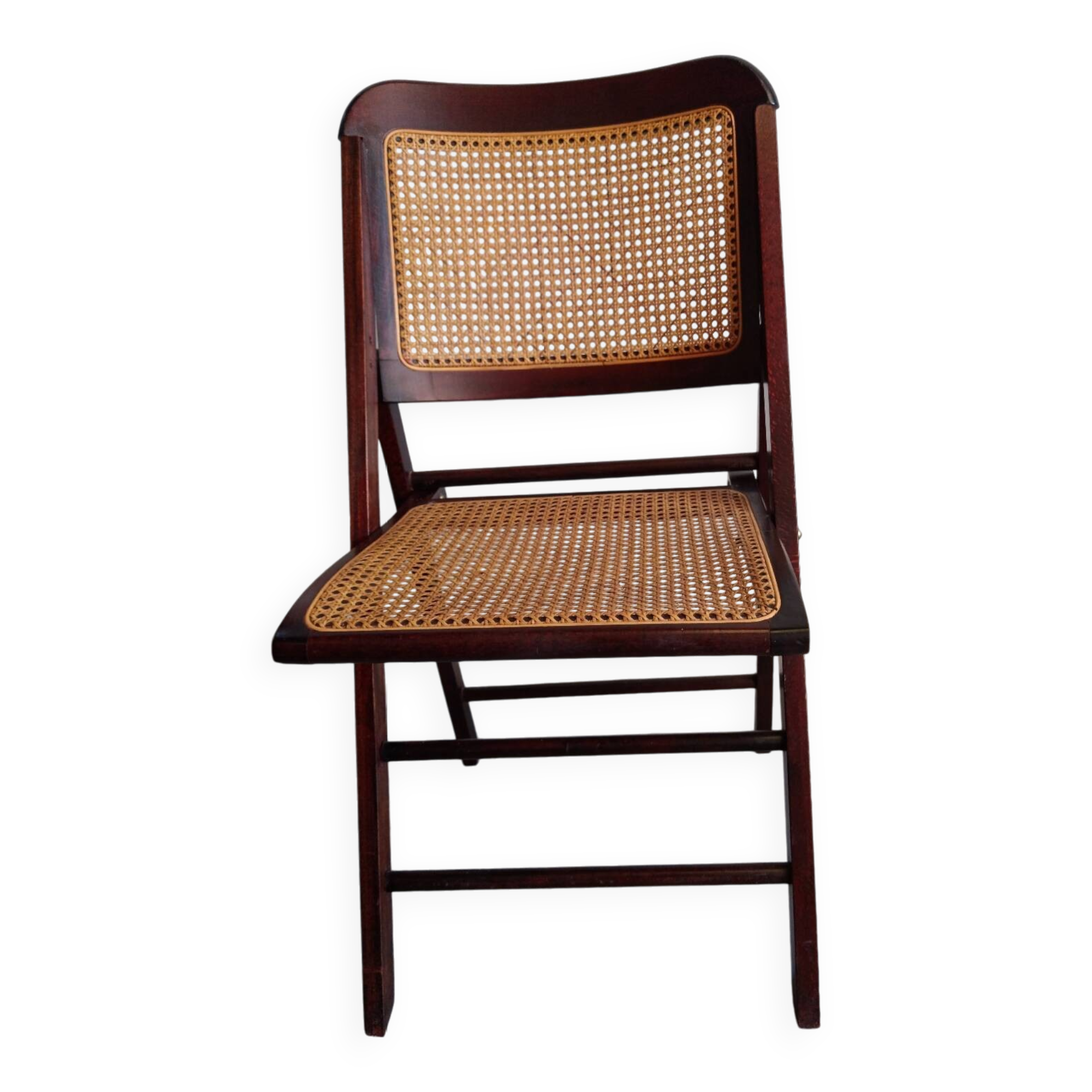 Vintage rattan folding chair