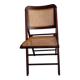 Chaise pliable vintage rotin