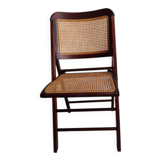 Vintage rattan folding chair