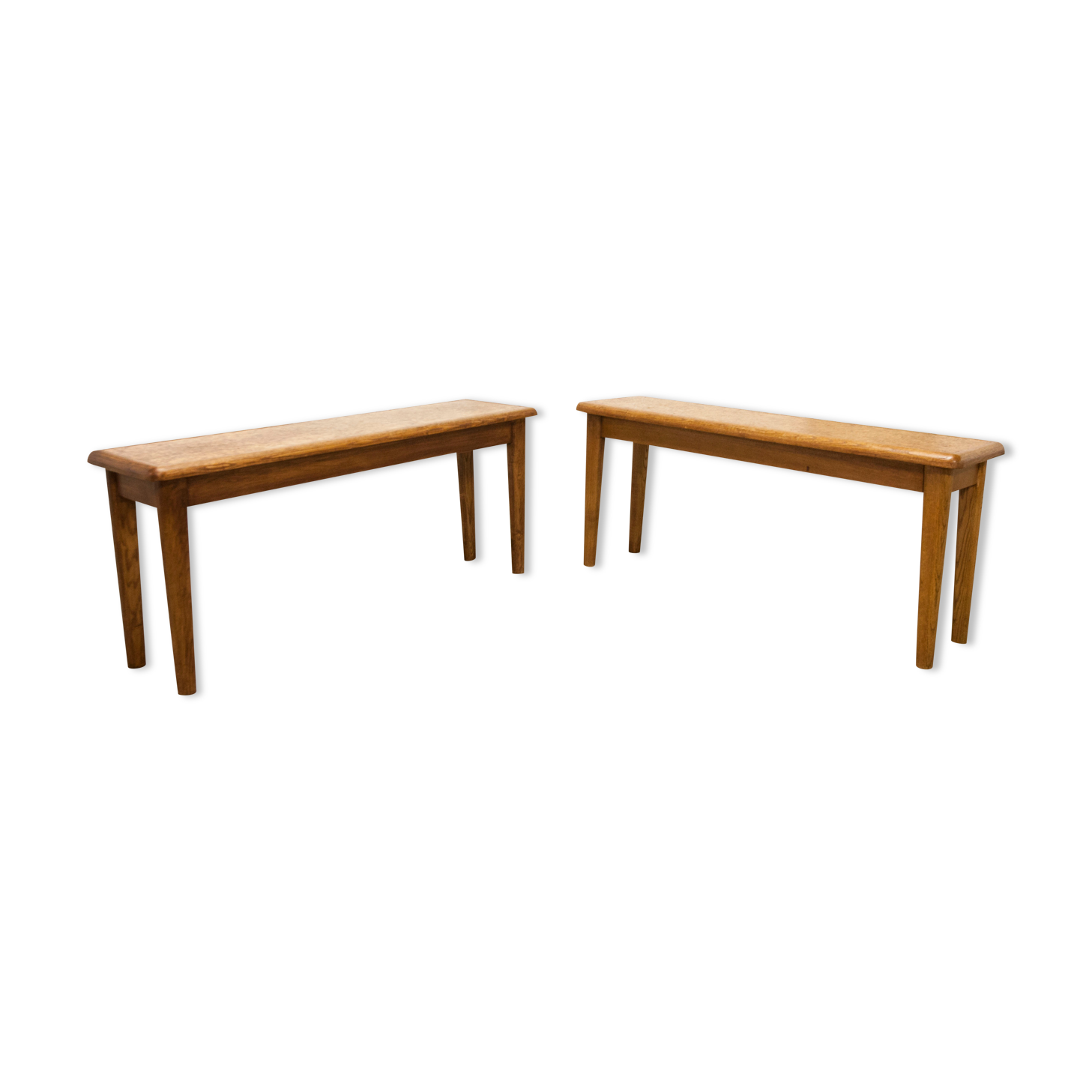 Paire de bancs enfant ou porte plante artisanal 1960