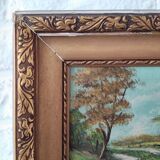 Oil on canvas country landscape