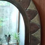 Moroccan copper and brass mirror from the 70s/80s