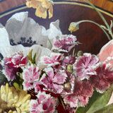 HSP painting "Still life with wild flowers" Trompe l'oeil with frame