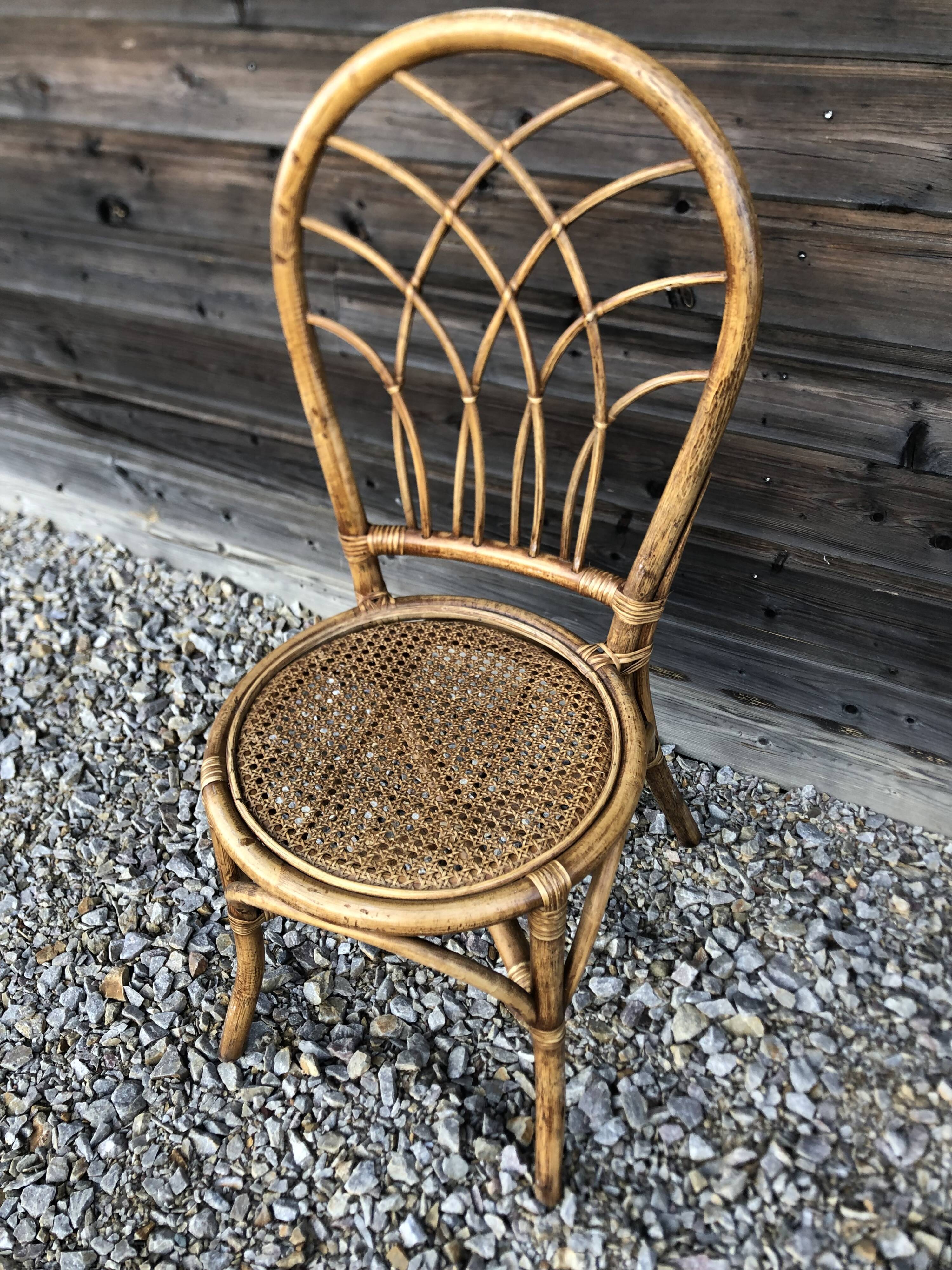 4 rattan chairs and canning