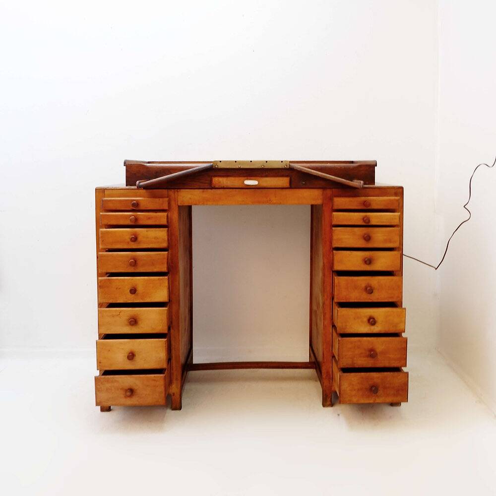 Auxilia watchmaker's workbench with illuminated glass top - early 20th century