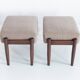 Set of two vintage camel bouclé stools, Edmund Homa, 1960s.