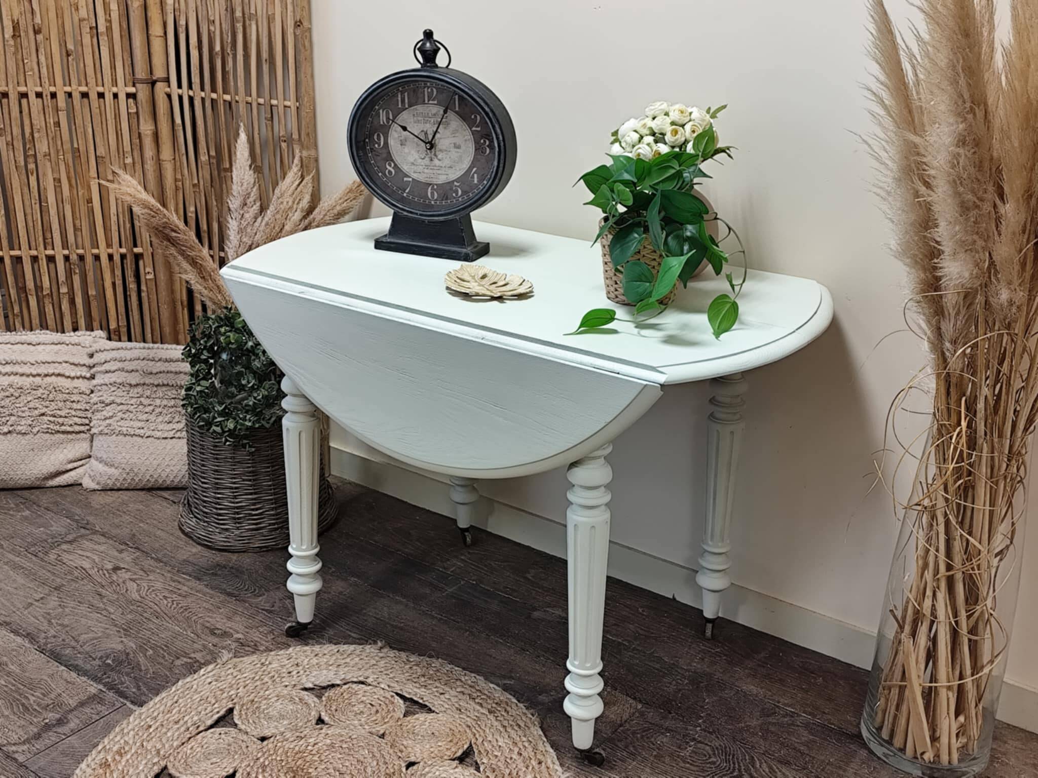 Console/table convertible in mahogany