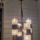 Chrome and glass pendant chandelier by Sciolari, Italy, 1960s