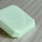 Green opaline ashtray, retro design,