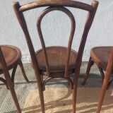 Lot de 5 chaises bistrot Buchon en bois courbé