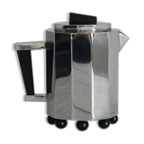 Garance Vallée for Monoprix. Chrome-plated metal and wood teapot