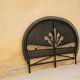 Vintage headboard in black rattan