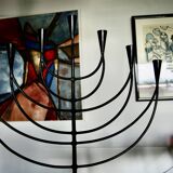 Menorah en fer forgé et battu suéde 1950
