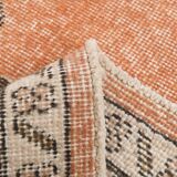 Pale Red & Brown Large Antique Turkish Rug, 157x299Cm