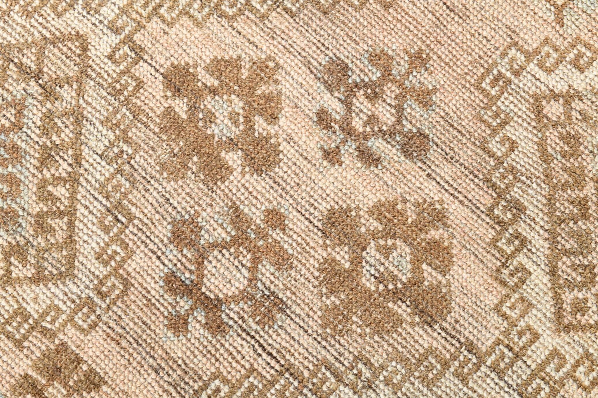 Tapis de couloir persan classique marron crème 3x9, 87x283 cm