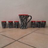 Exceptional set of orangeade from Vallauris, vintage 1950-60.