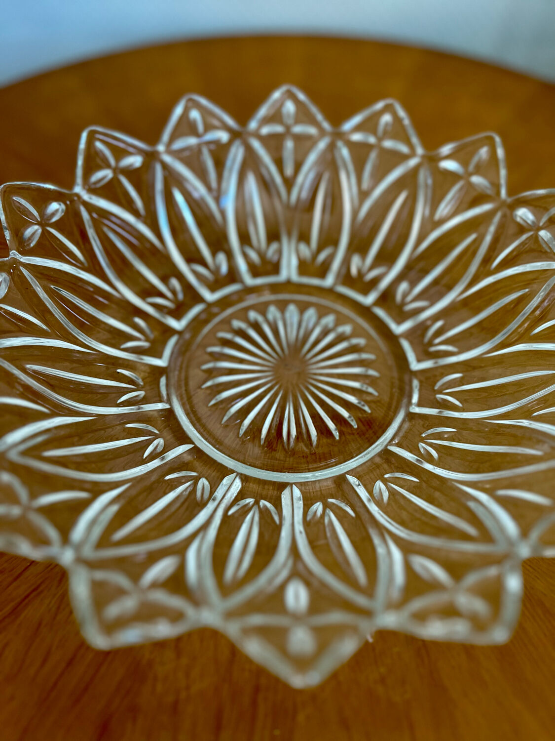 Vintage cut glass dish 1960