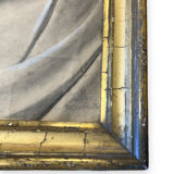 Profile of woman with drapery drawing nineteenth signed julien