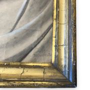 Profile of woman with drapery drawing nineteenth signed julien