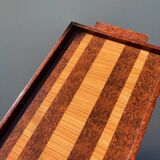 Rectangular art deco tray in lacquered wood