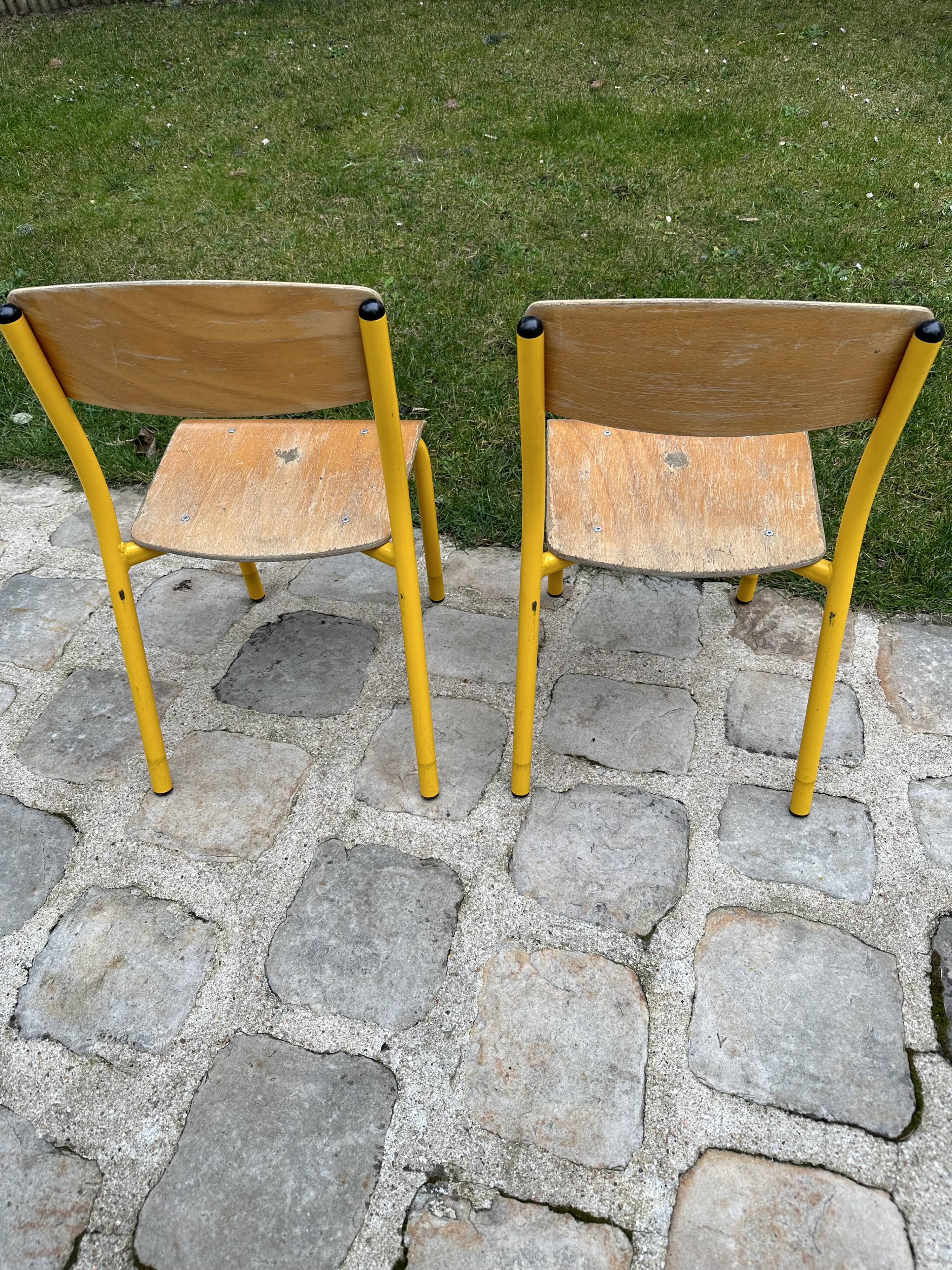 Pair of school chairs