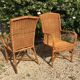 Pair of rattan armchairs