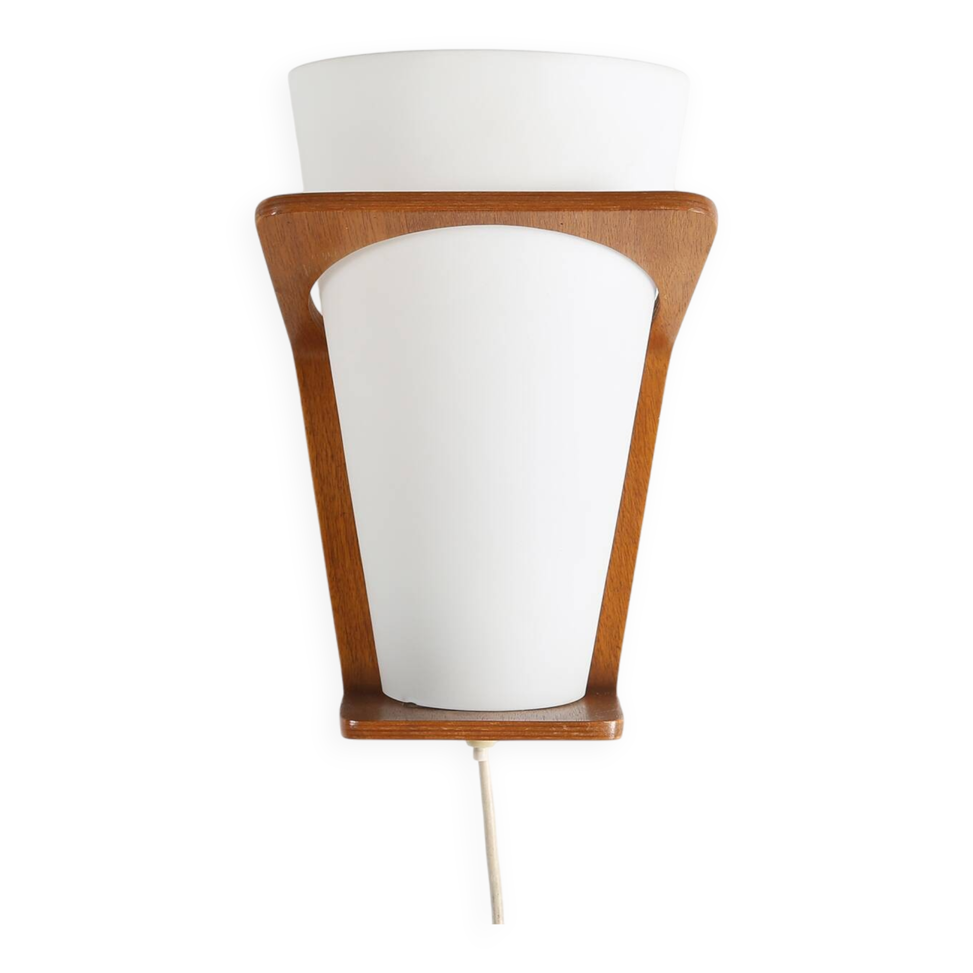 Wall lamp NX 41 by Louis Kalff for Philips in curved teak plywood, 1959