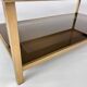 Belgo Chrome coffee table in brass and smoked mirror glass, 1970s.