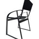Vintage chair in saddle leather black steel 1970s