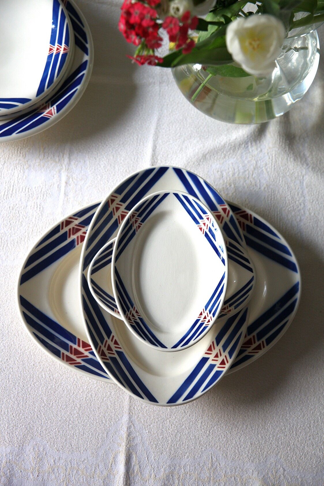Oval dish Badonviller model Stella
