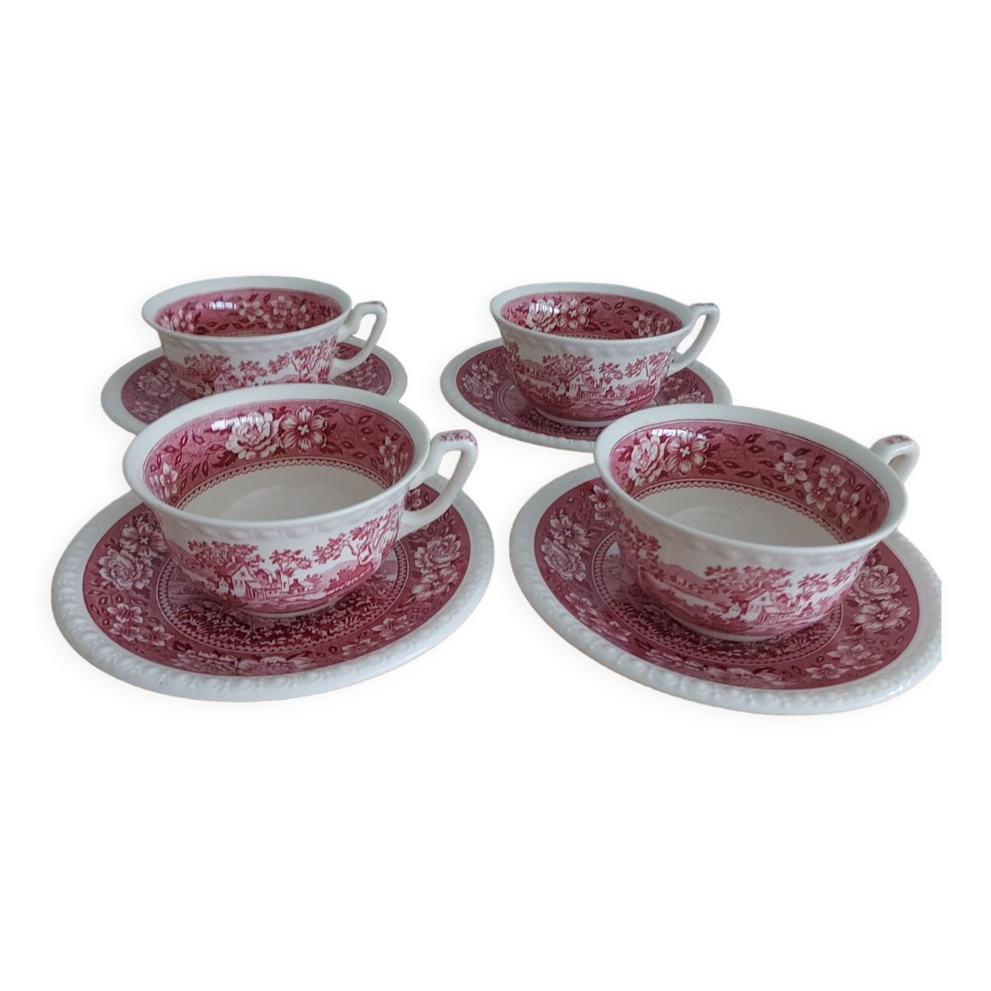 4 coffee cups and 4 sub-cups Rusticana Villeroy and Boch